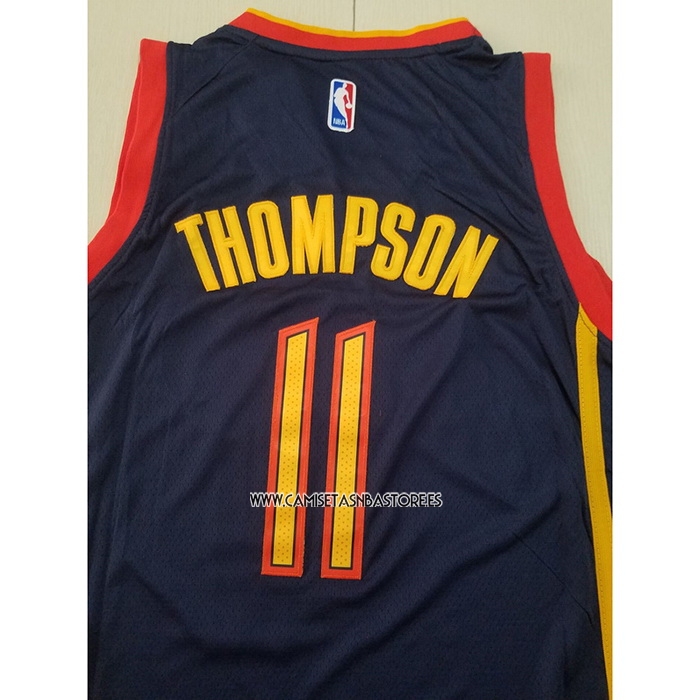 Klay Thompson NO 11 Camiseta Golden State Warriors Ciudad 2020-21 Negro